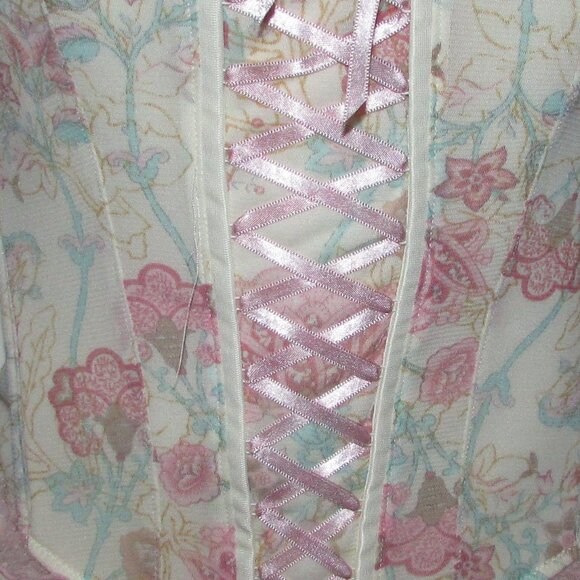 Rene Rofe Sophie B Cream Floral Corset Set - NEW - Picture 11 of 13